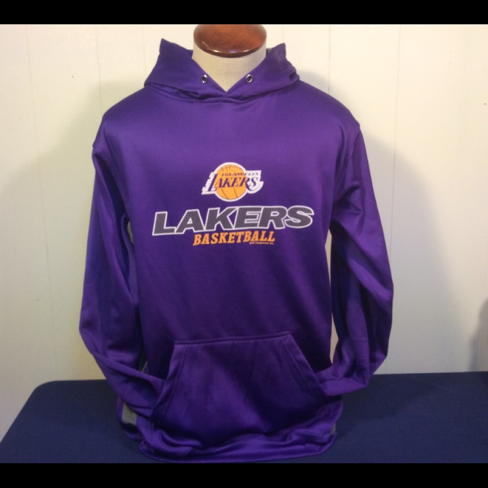 LA Lakers NBA Majestic Purple Hoodie Men’s Size large tall